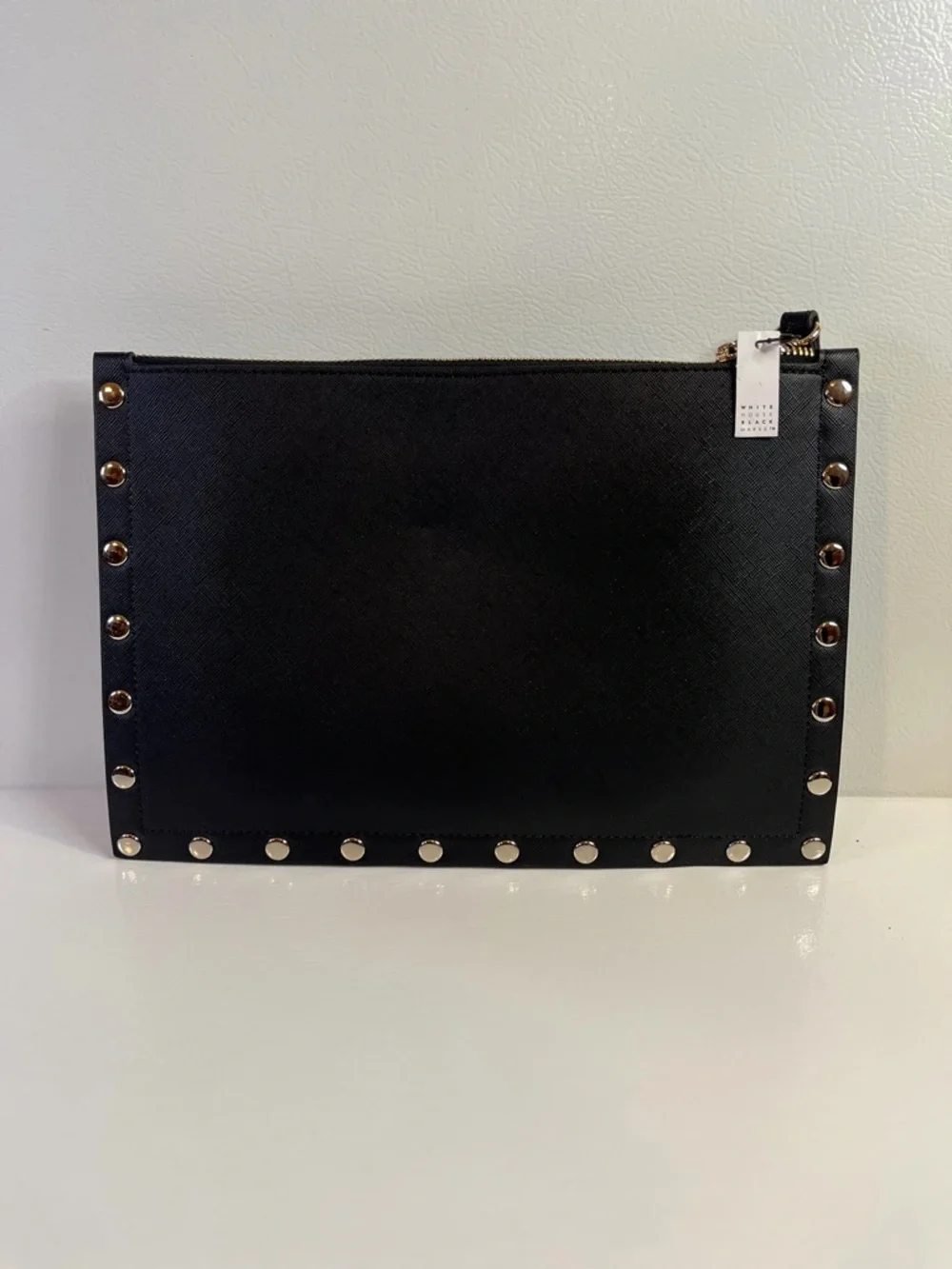 WHBM Black Floral Studded Wristlet Clutch NWT - Picture 3 of 5